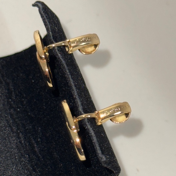 Dior Gold Interlocking C Earrings - Picture 6 of 6